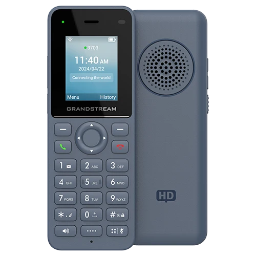 Grandstream WP816 cordless Wi-Fi handset and charging cradle