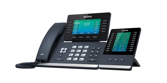 Yealink T54W desk phone with EXP50 expansion module